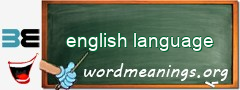 WordMeaning blackboard for english language